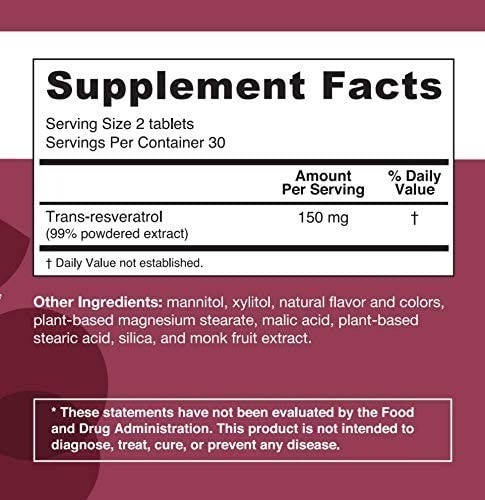Salud y Equipamiento Médico - Resveratrol 60 Tab Ez Melts 1