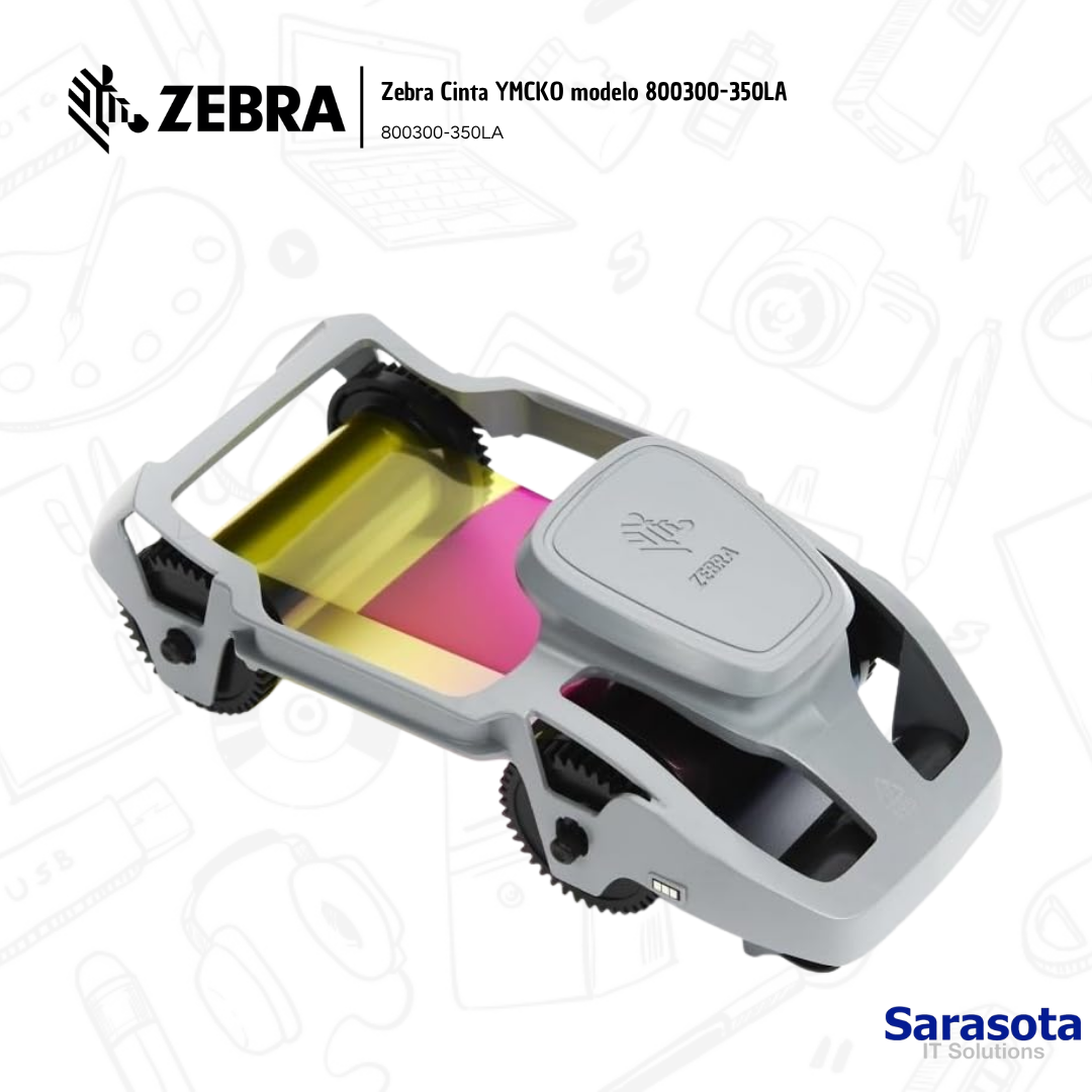 accesorios para electronica - Zebra Cinta YMCKO modelo 800300-350LA  1
