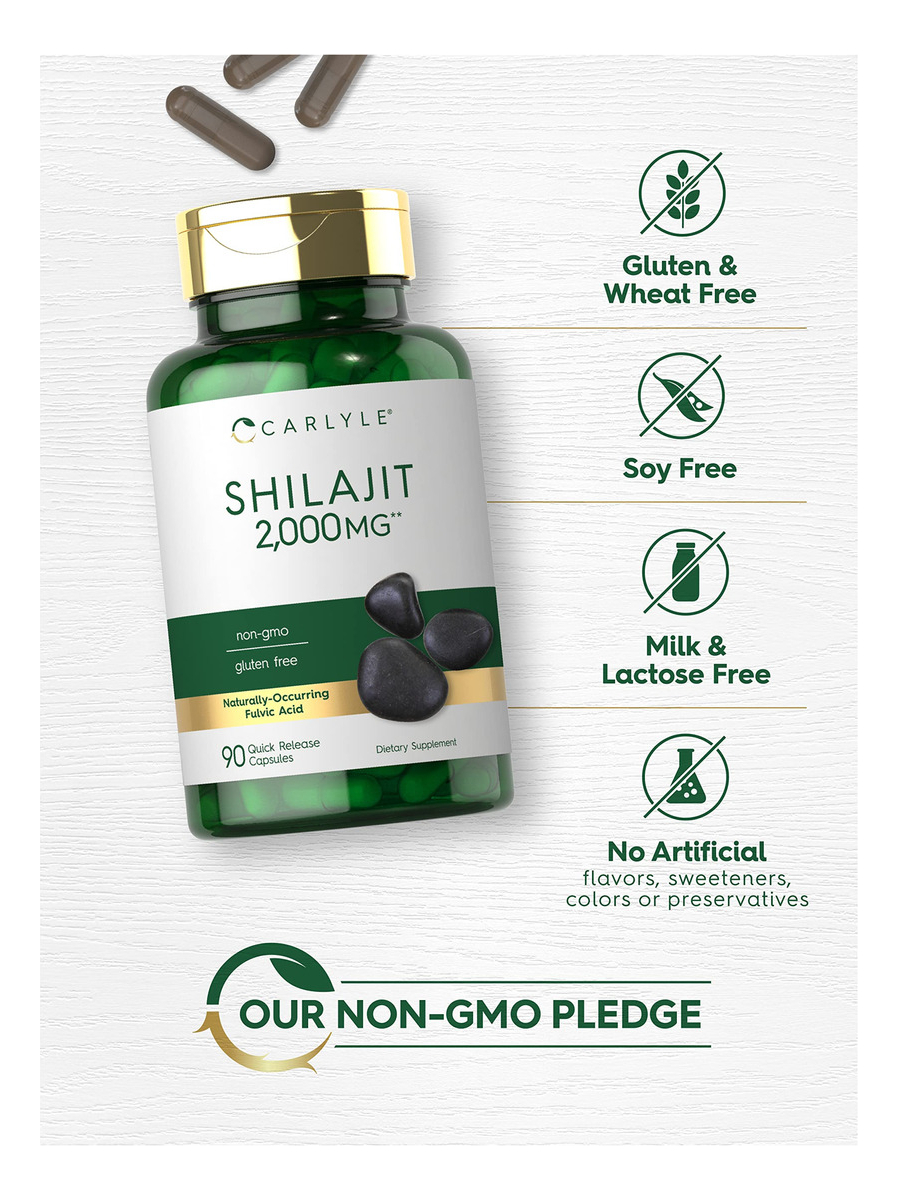 Salud y Equipamiento Médico - Shilajit 2000mg 90cap Carlyle 3