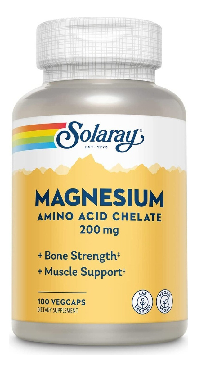 Salud y Equipamiento Médico - Magnesio Quelato 100 capsulas Solaray 0