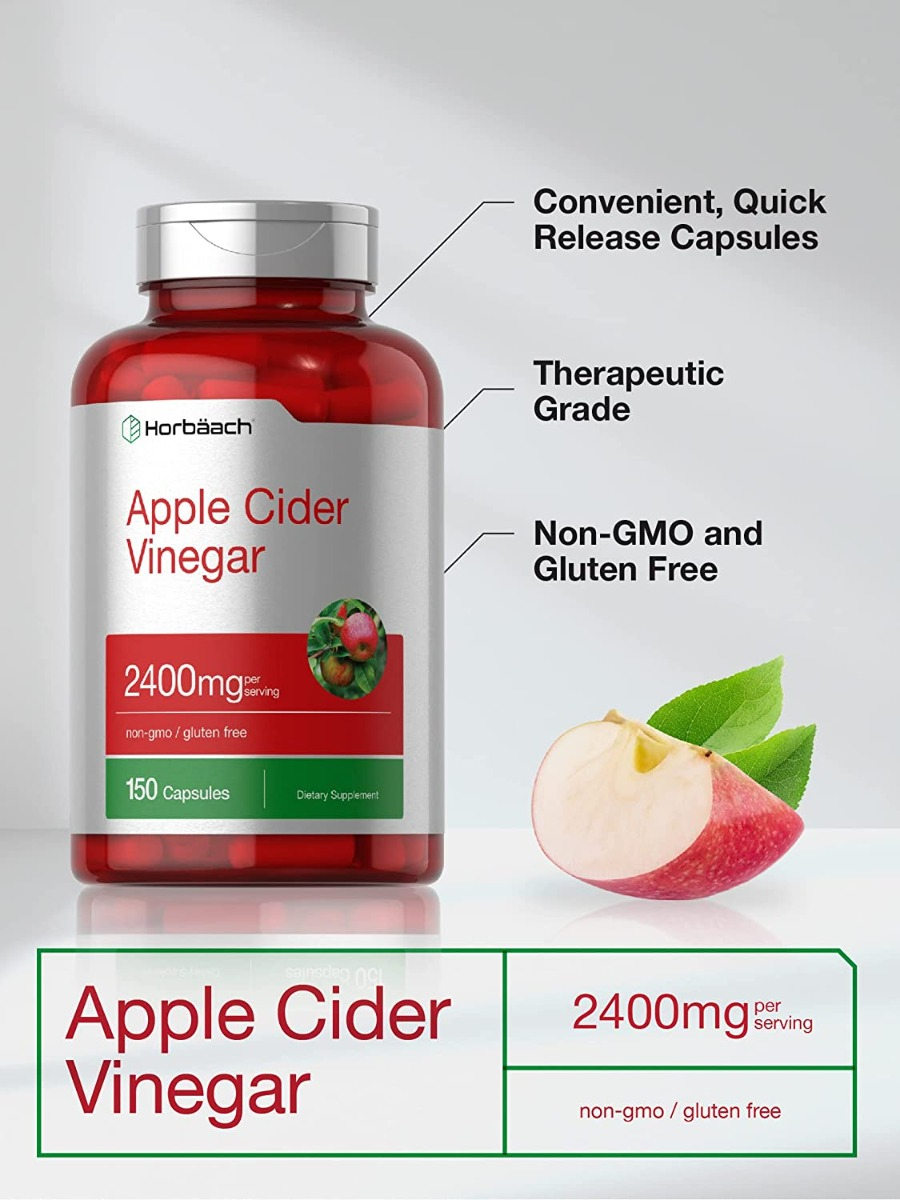 Salud y Equipamiento Médico - Capsulas De Vinagre De Sidra De Manzana | 2400mg | 200 Pastillas 1