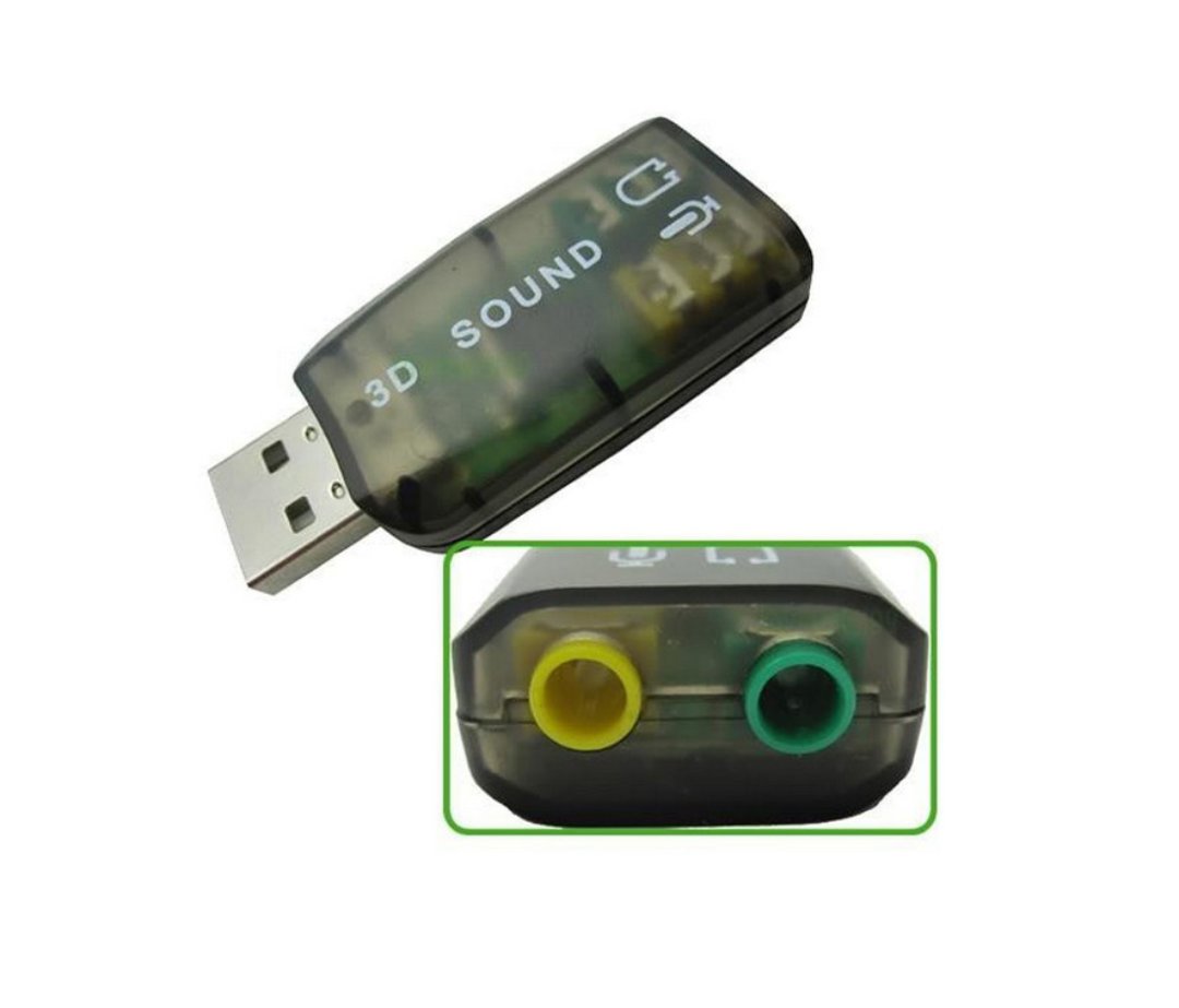 computadoras y laptops - ADAPTADOR DE SONIDO 5.1 AGILER, USB A 2 JACK 3.5"AUDIO PLUG 0
