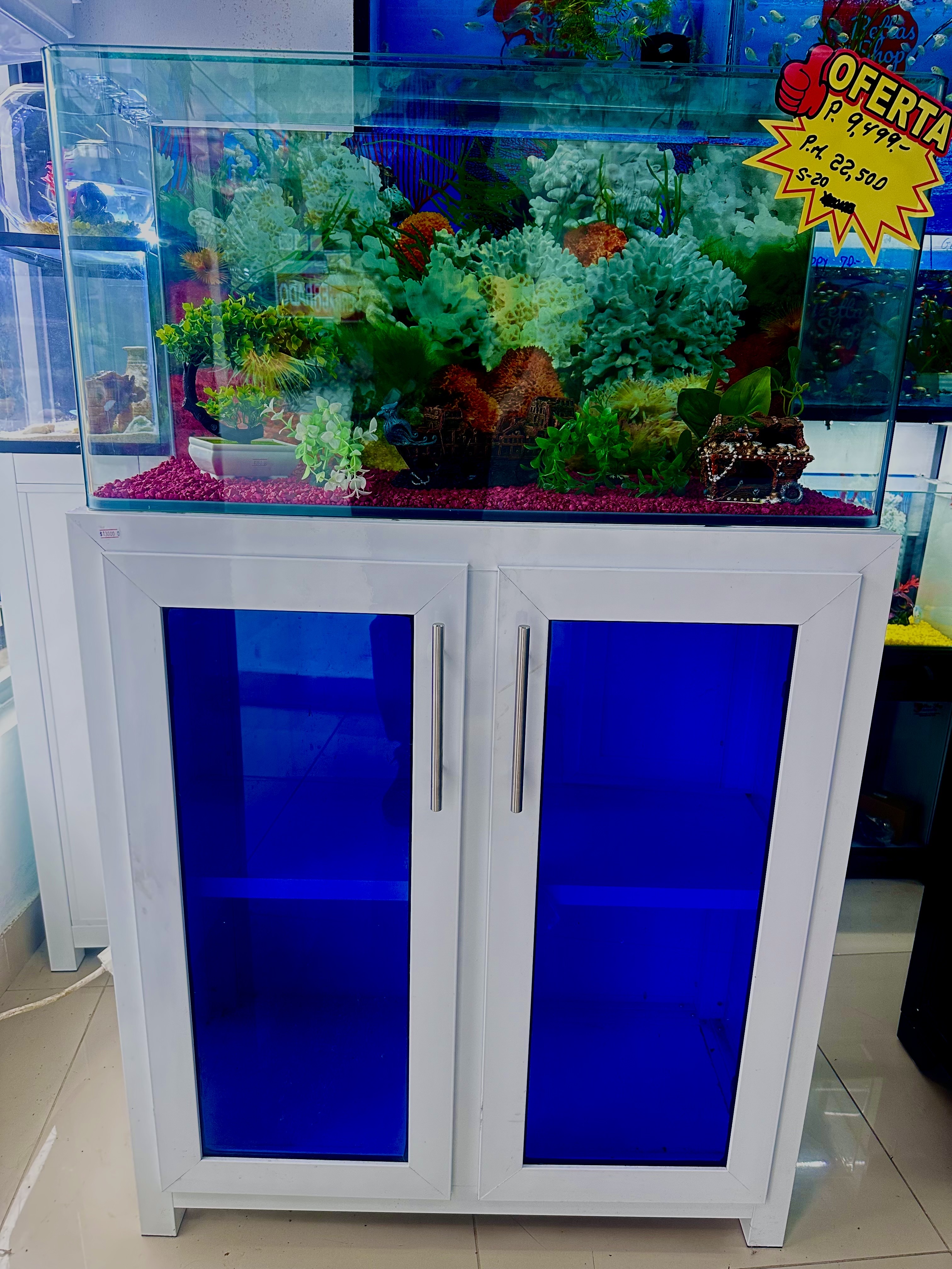 decoración y accesorios - pecera de 24 galones con su mesa  0