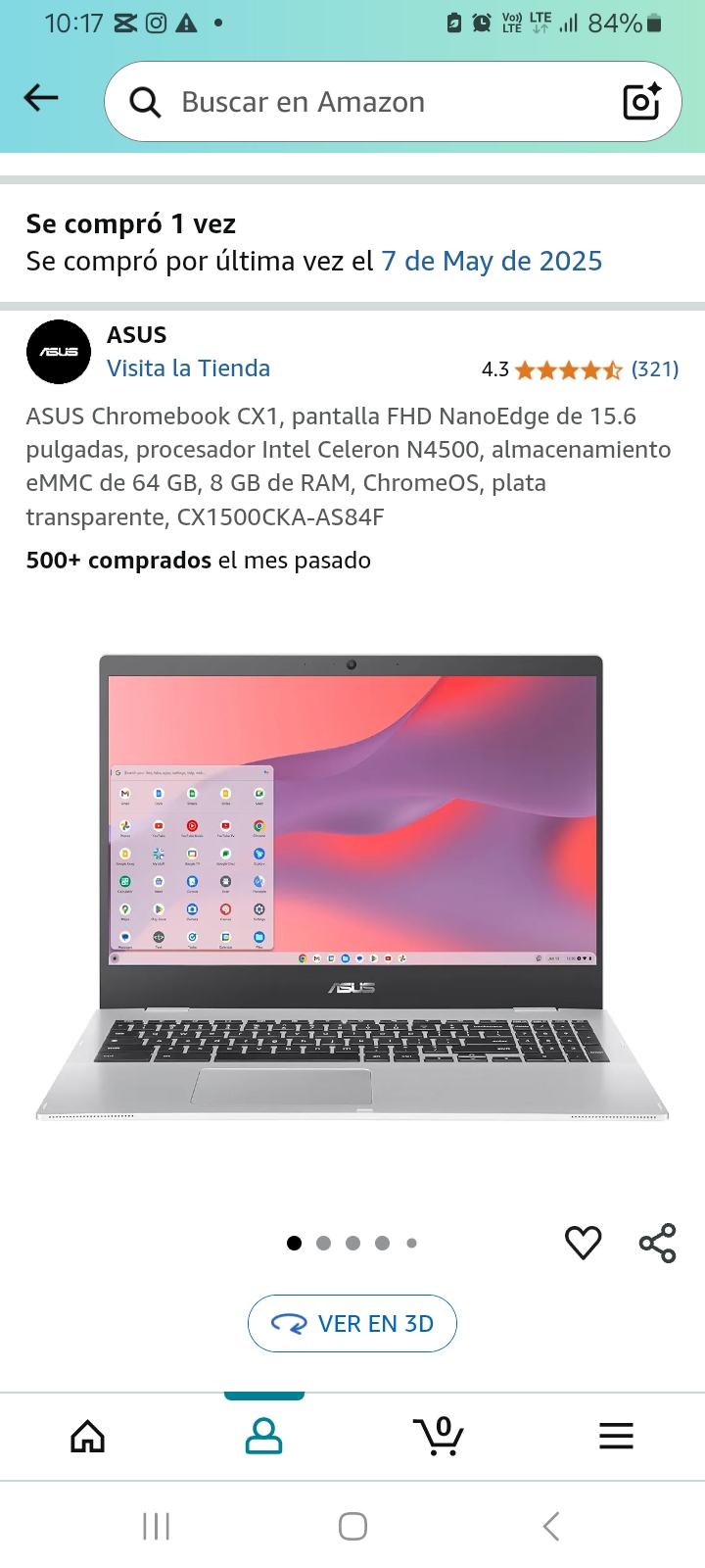computadoras y laptops - vendo asus chromebook nueva en su caja 0