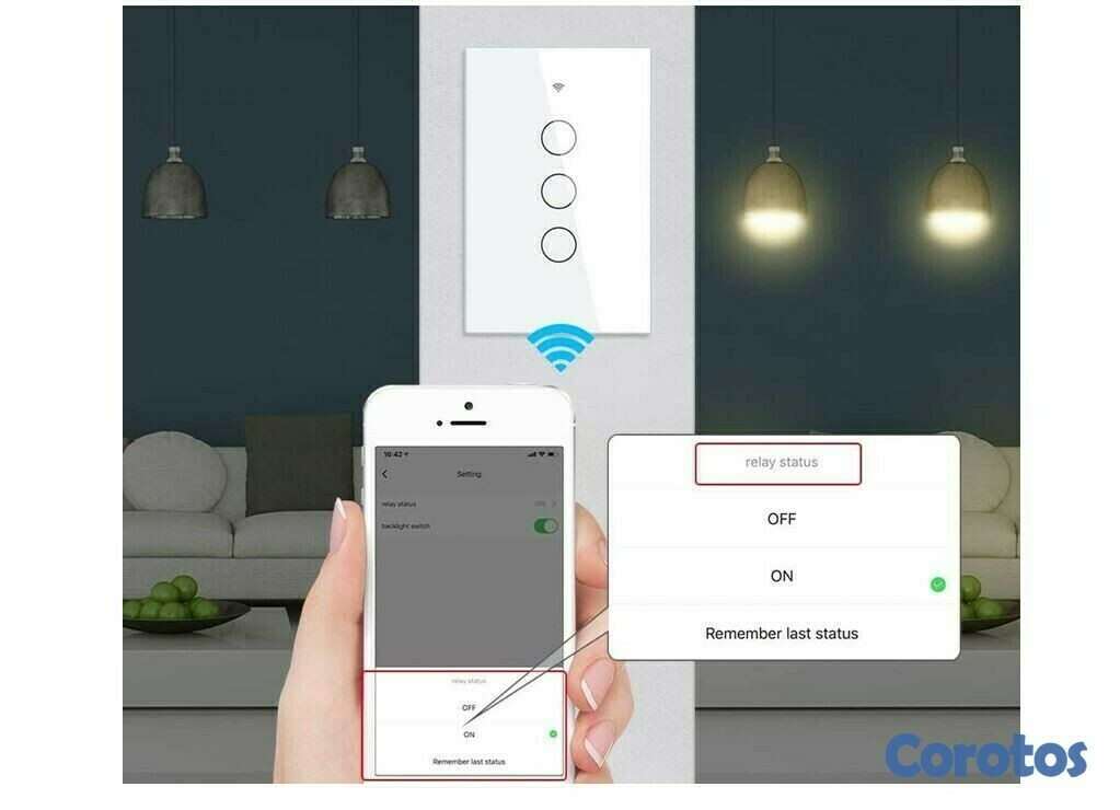 otros electronicos - Interruptor WIFI 3 canales, contecta con Alexa y Google Home 2