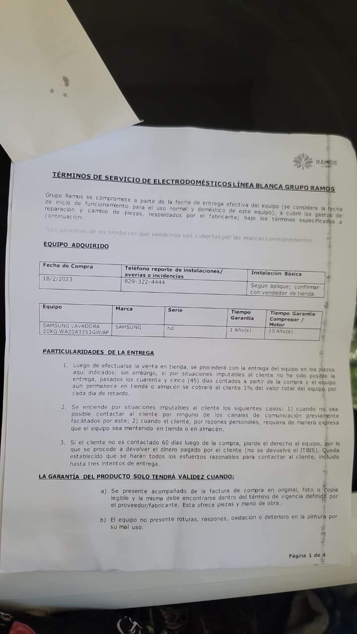 electrodomesticos - Lavadora Samsung 20Kg. Como Nueva. 1