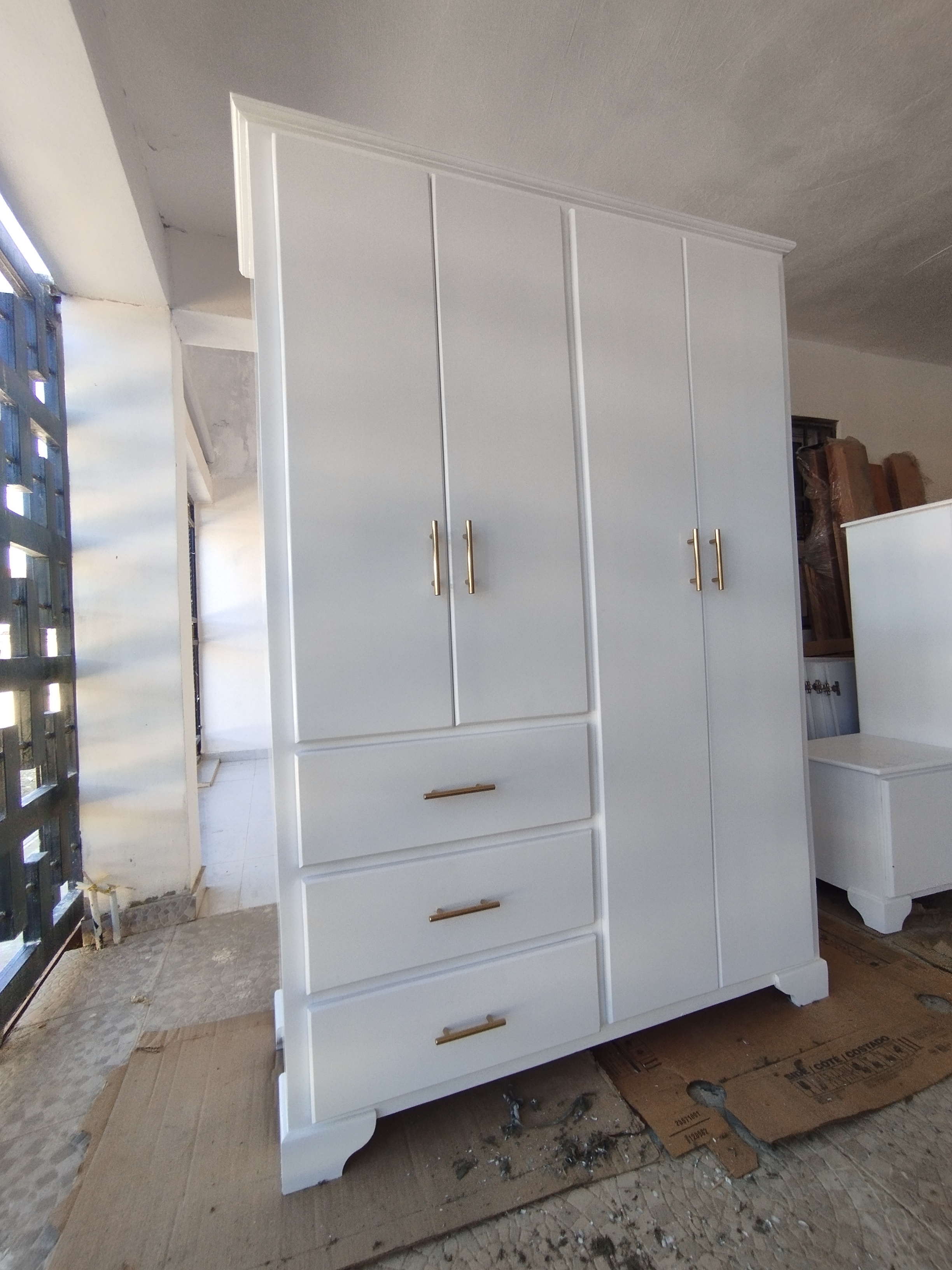 muebles y colchones - Ropero blanco moderno  6