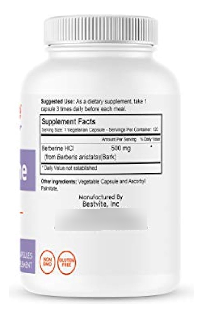 Salud y Equipamiento Médico - Berberina 500 Mg 120 Capsulas Vegetarianas 0
