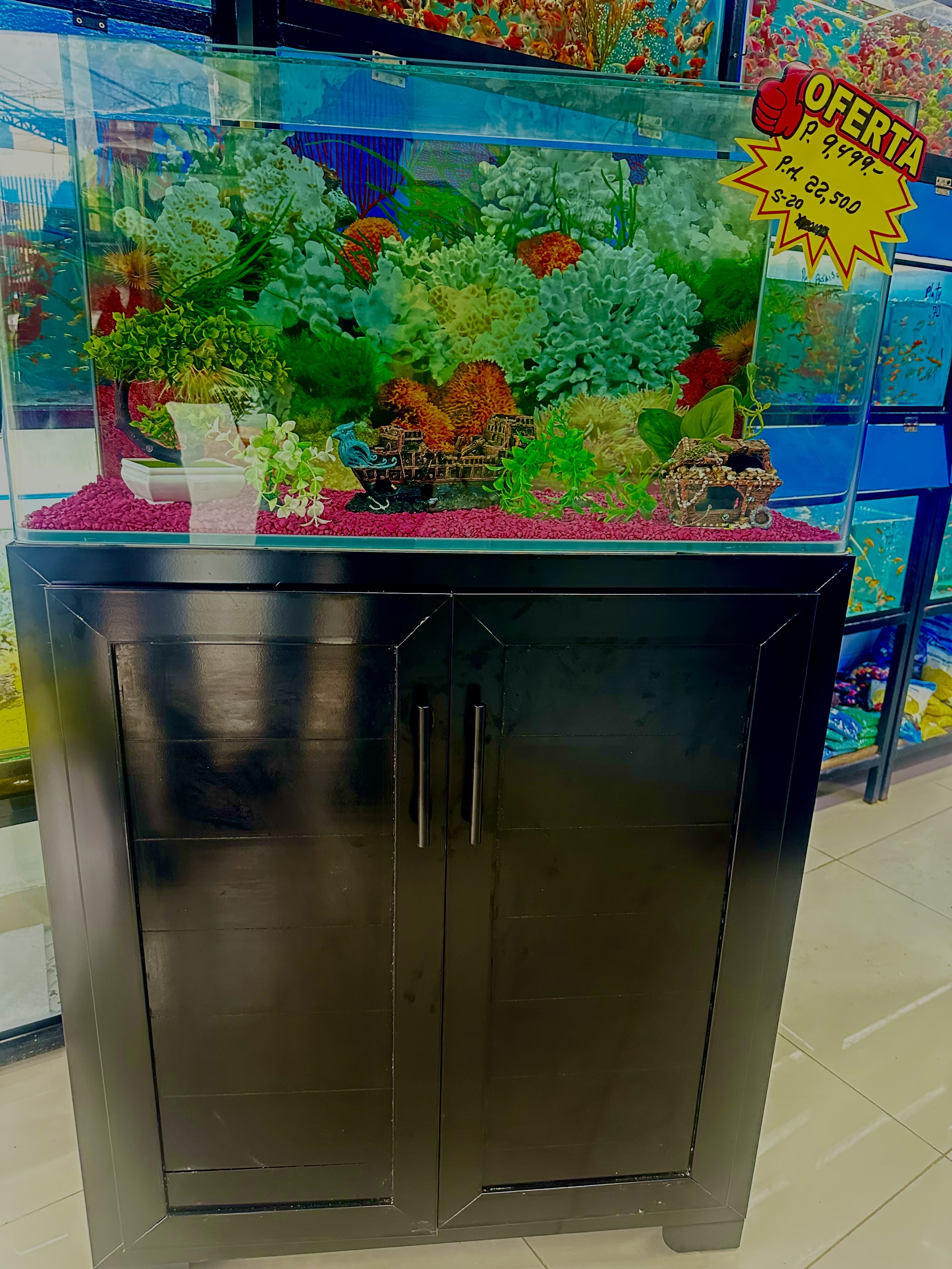 decoración y accesorios - pecera de 24 galones con su mesa  1