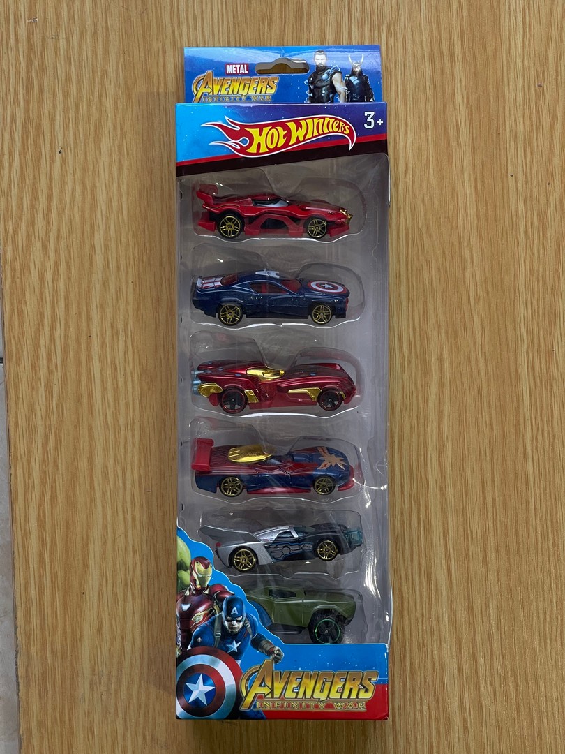 juguetes - Kit de carritos de 3 y 5 unidades tipo hotwheels version superheroes