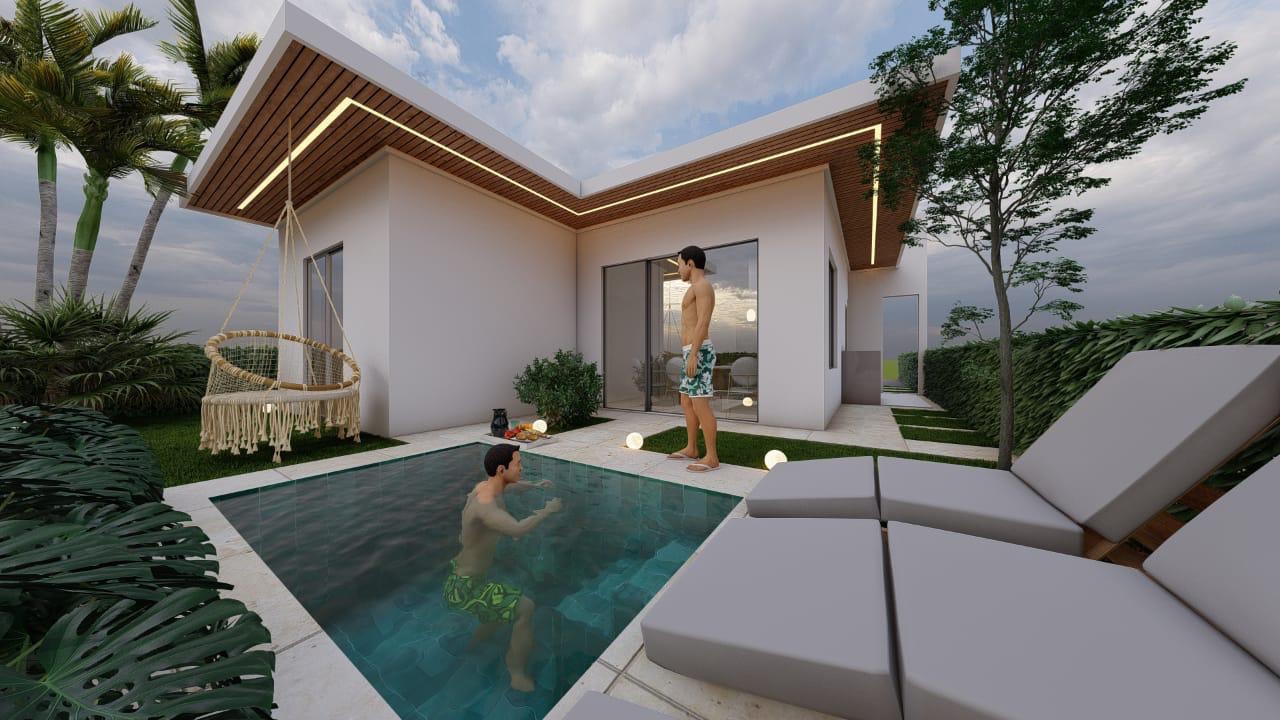 casas vacacionales y villas - Ventas de casas en punta cana con picuzzi incluido precios desde 118,000 USD  3