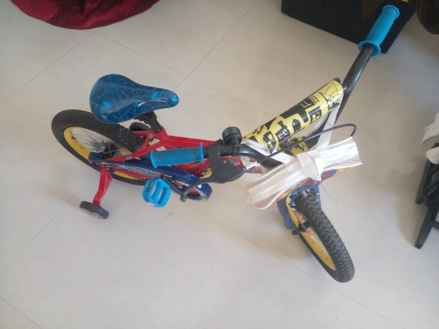 juguetes - Bicicleta de Spiderman, aro 16 1