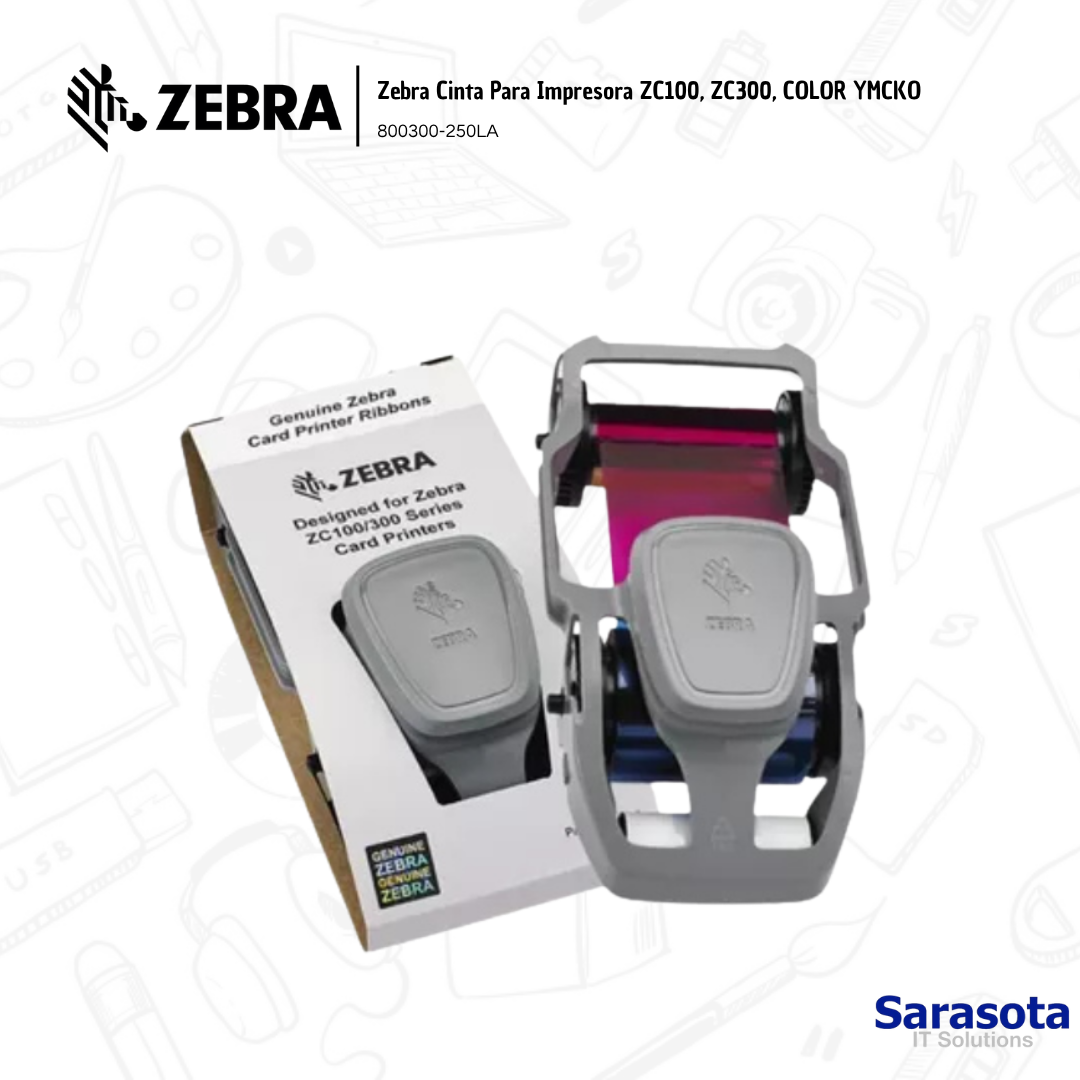 accesorios para electronica - Zebra Cinta Para Impresora ZC100, ZC300 1
