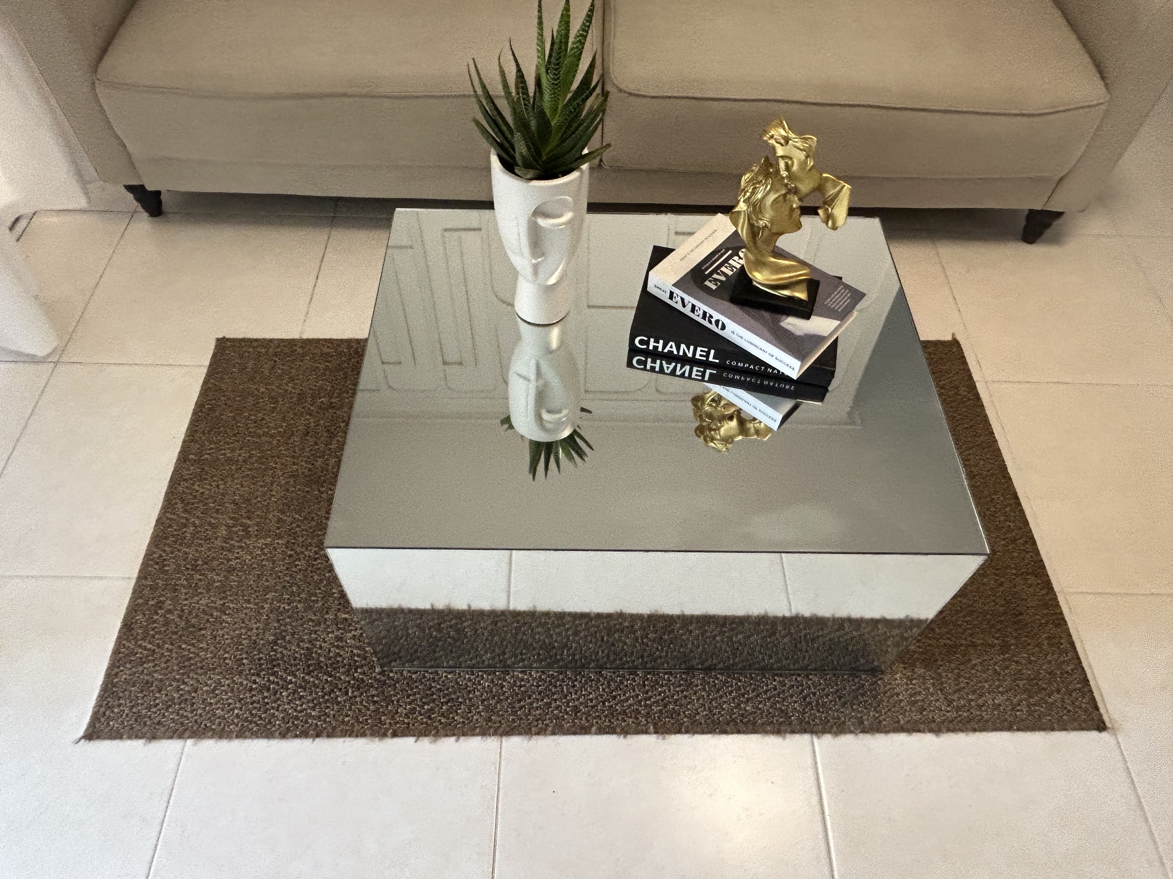 muebles y colchones - mesa de cristal  1