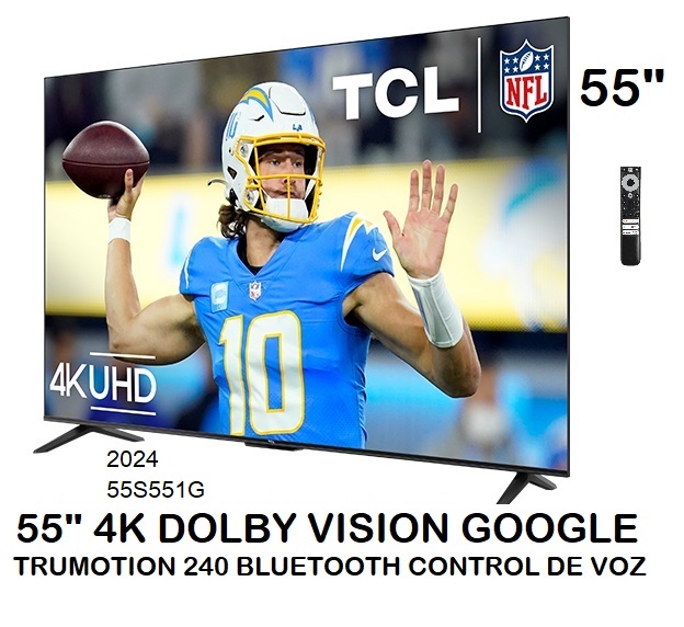 tv - TCL GOOGLE TV 55 PG. 240 MOTION RATE CONTROL VOZ