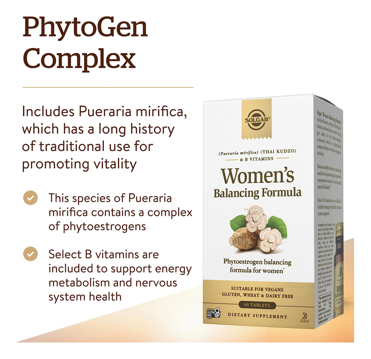 Salud y Equipamiento Médico - Solgar Pm Phytogen Complex 60 Tabletas Pueraria Mirifica 3