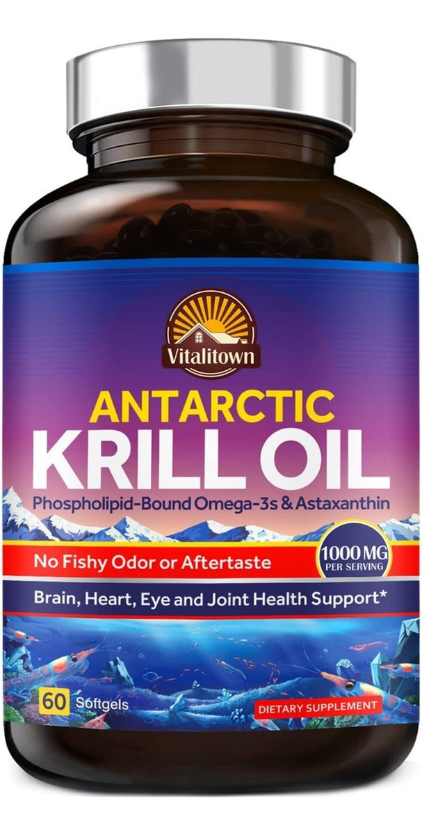Salud y Equipamiento Médico - Aceite Krill Vitalitown 60 Cap
