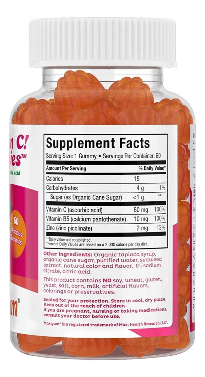 Salud y Equipamiento Médico - 60 Gomas De Vitamina C Maxi 1