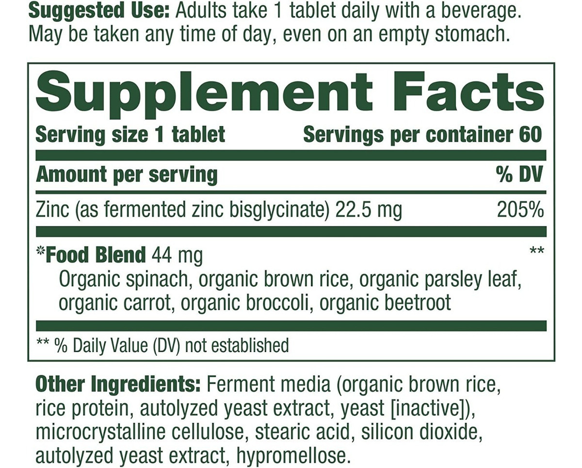 Salud y Equipamiento Médico - Zinc 60 Tab 22 Mg Megafood - Unidad 1