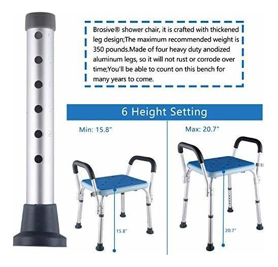 Salud y Equipamiento Médico - Silla De Baño Bancos De Ducha Banco Con Brazos 2