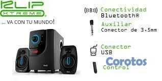 computadoras y laptops - BOCINAS KLIPX 2.1 KWS-616, 40W, BT, RANURAS SD, USB, 3.5MM 1