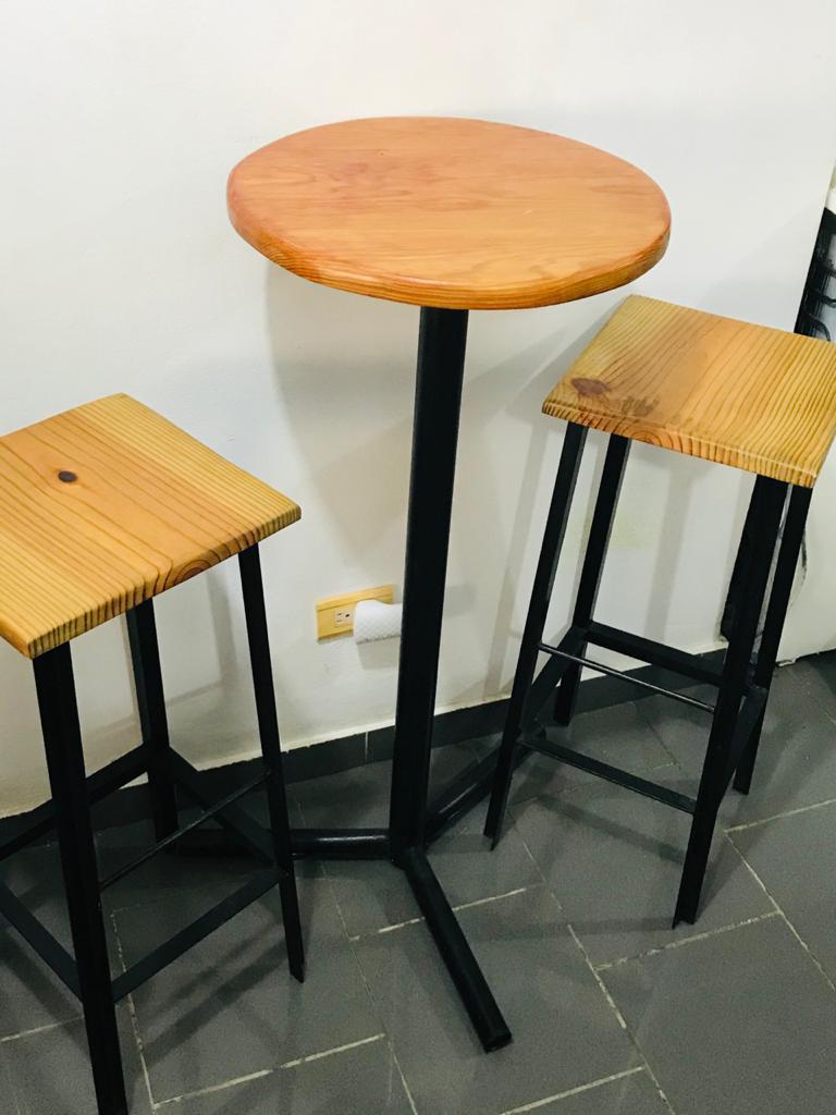 cocina - Juego mesa y banco para negocio (1 mesa + 2 banco) 2
