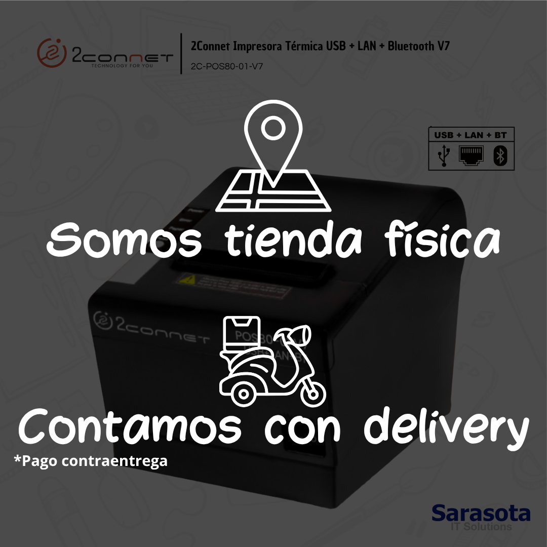 impresoras y scanners - 2Connet Impresora Térmica USB + LAN + Bluetooth V7 3