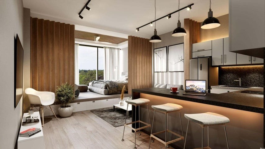 apartamentos - Proyecto en venta Punta Cana #24-1903 un dormitorio, balcón, áreas sociales.
 3