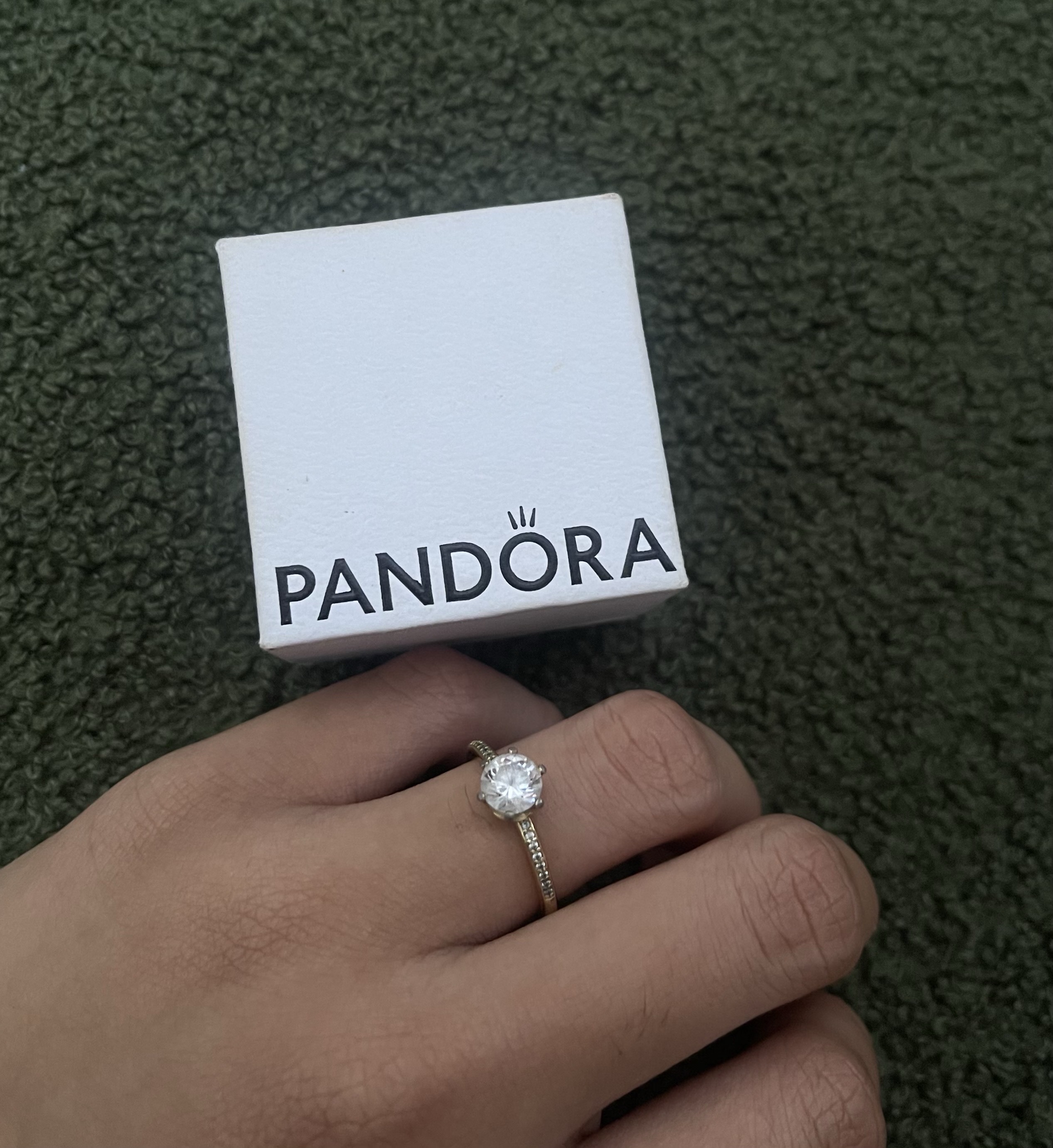 joyas, relojes y accesorios - Anillo Pandora 14k oro gold plating  2