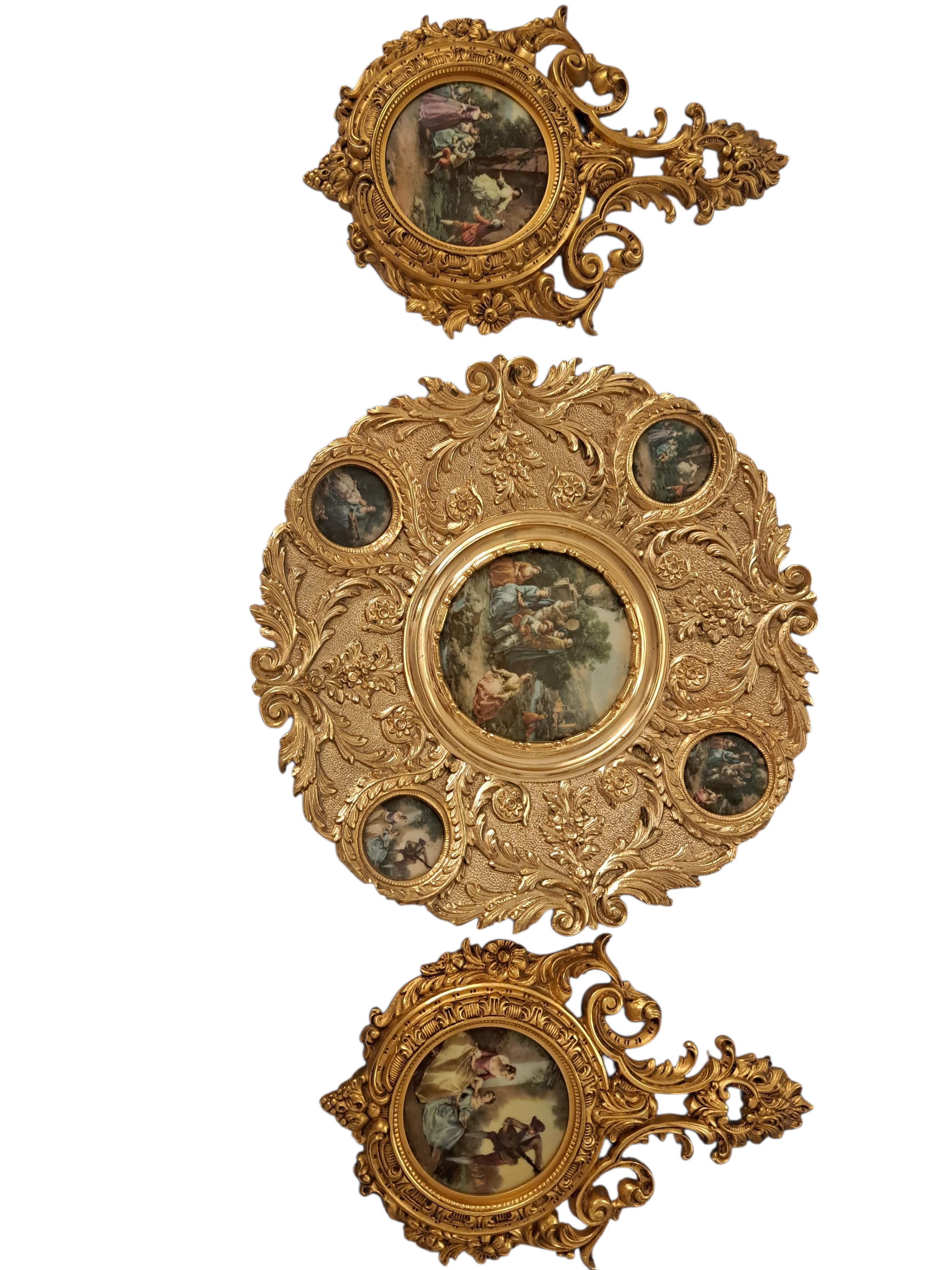 arte y antigüedades - GRAN MEDALLON MAS DOS CORNUSCOPIA ANTIGUA 0