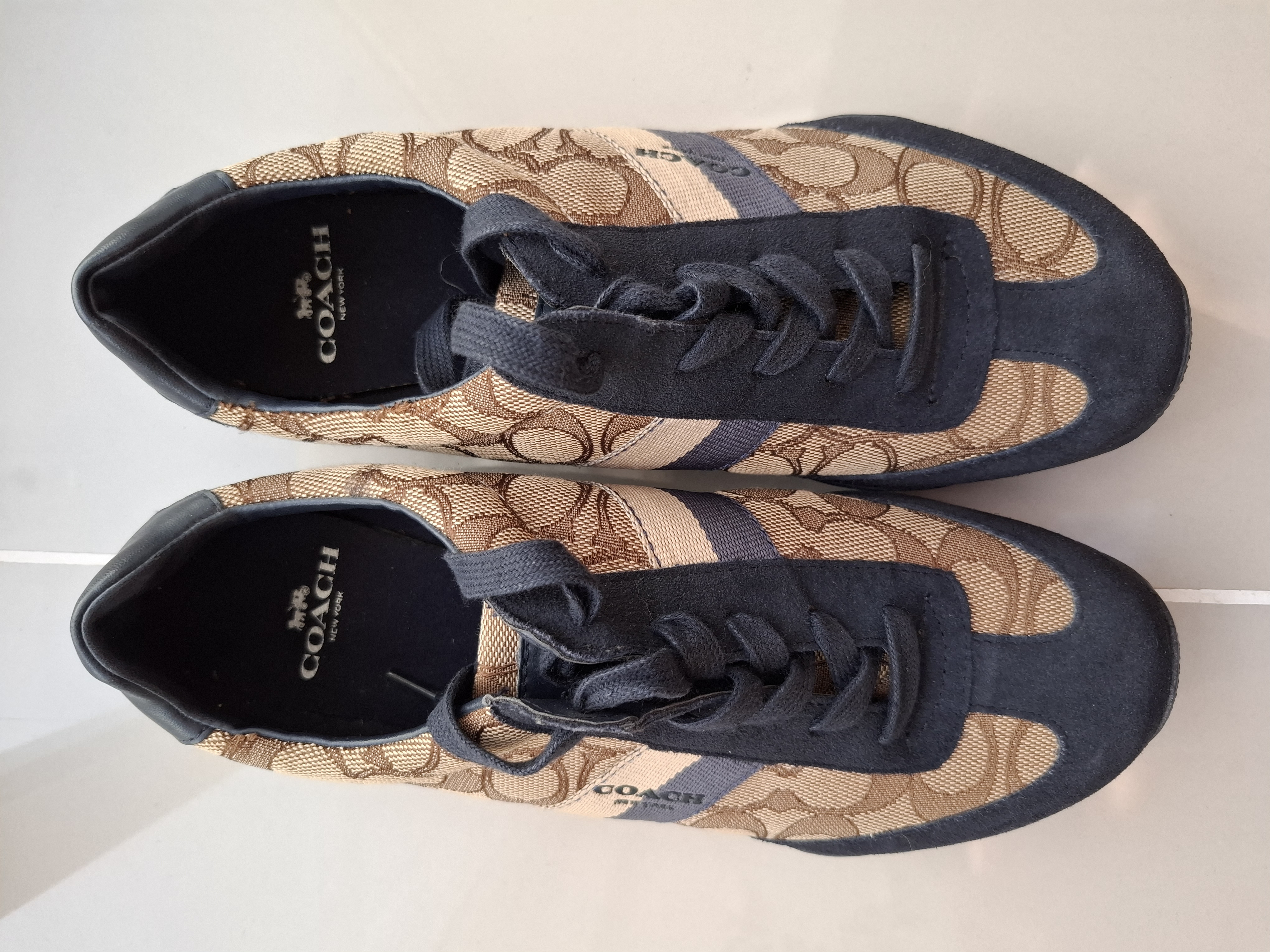 zapatos para mujer - Tenis Vintage Coach Yolanda Azul, Dorado size 7.5 de mujer  3