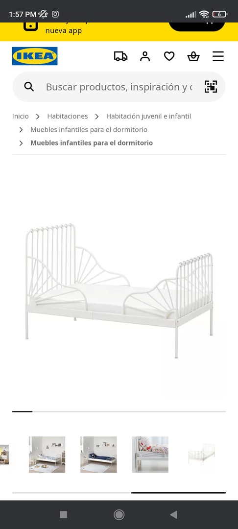 muebles - Cama de Ikea negra
