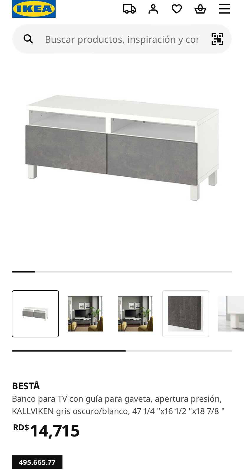 decoración y accesorios - mueble de TV color gris con blanco