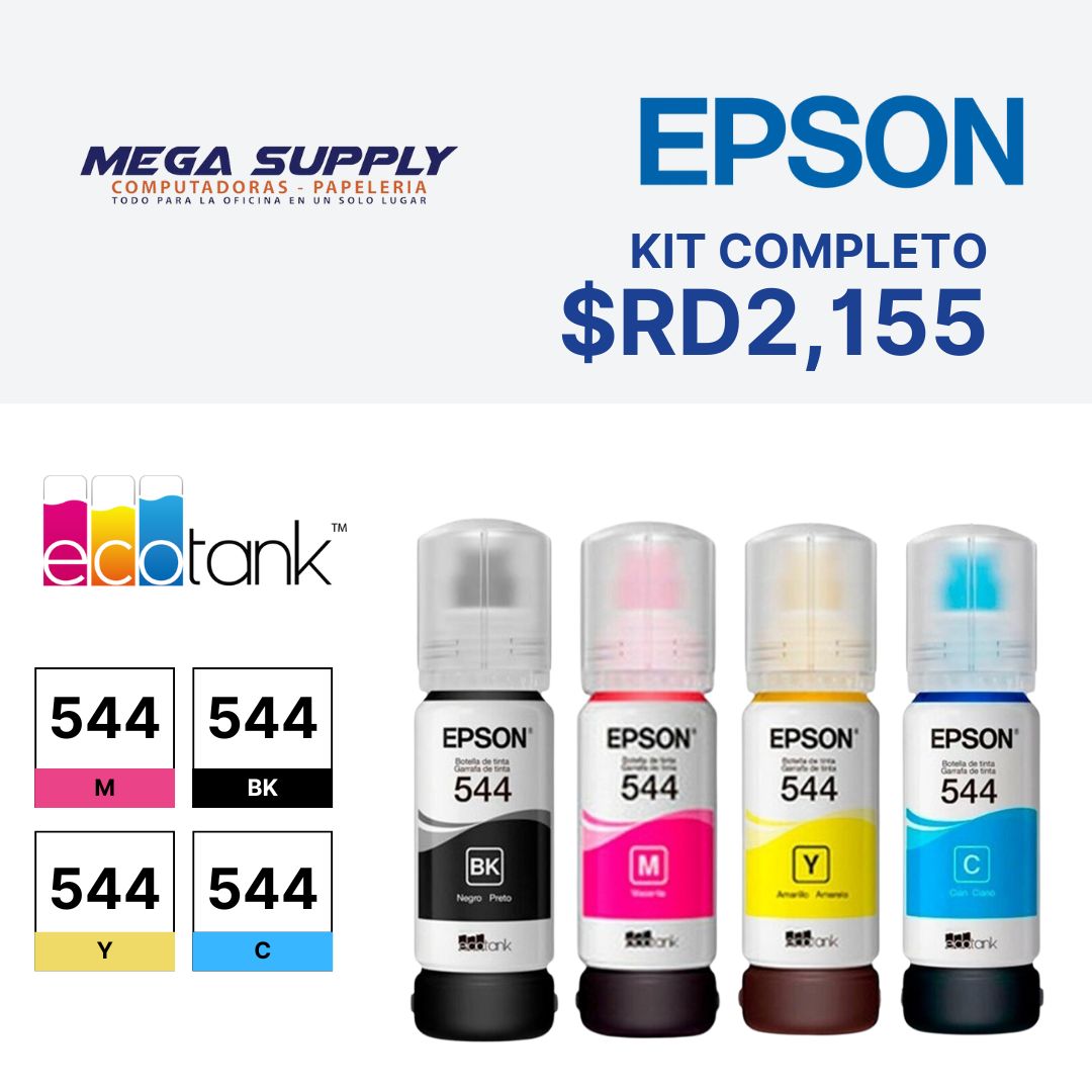 impresoras y scanners - KIT DE 4 BOTELLAS  DE TINTA EPSON 544    0