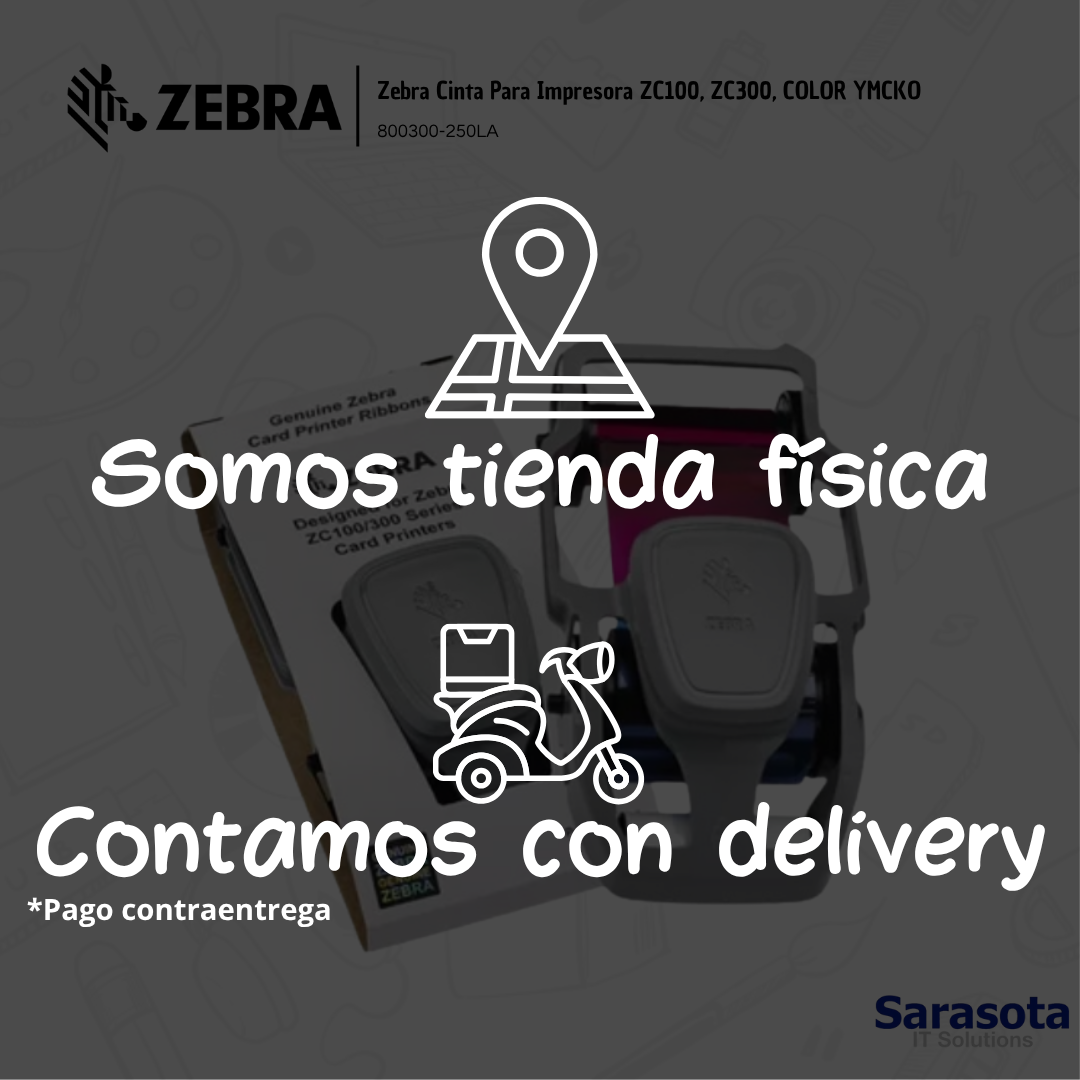 accesorios para electronica - Zebra Cinta Para Impresora ZC100, ZC300 2