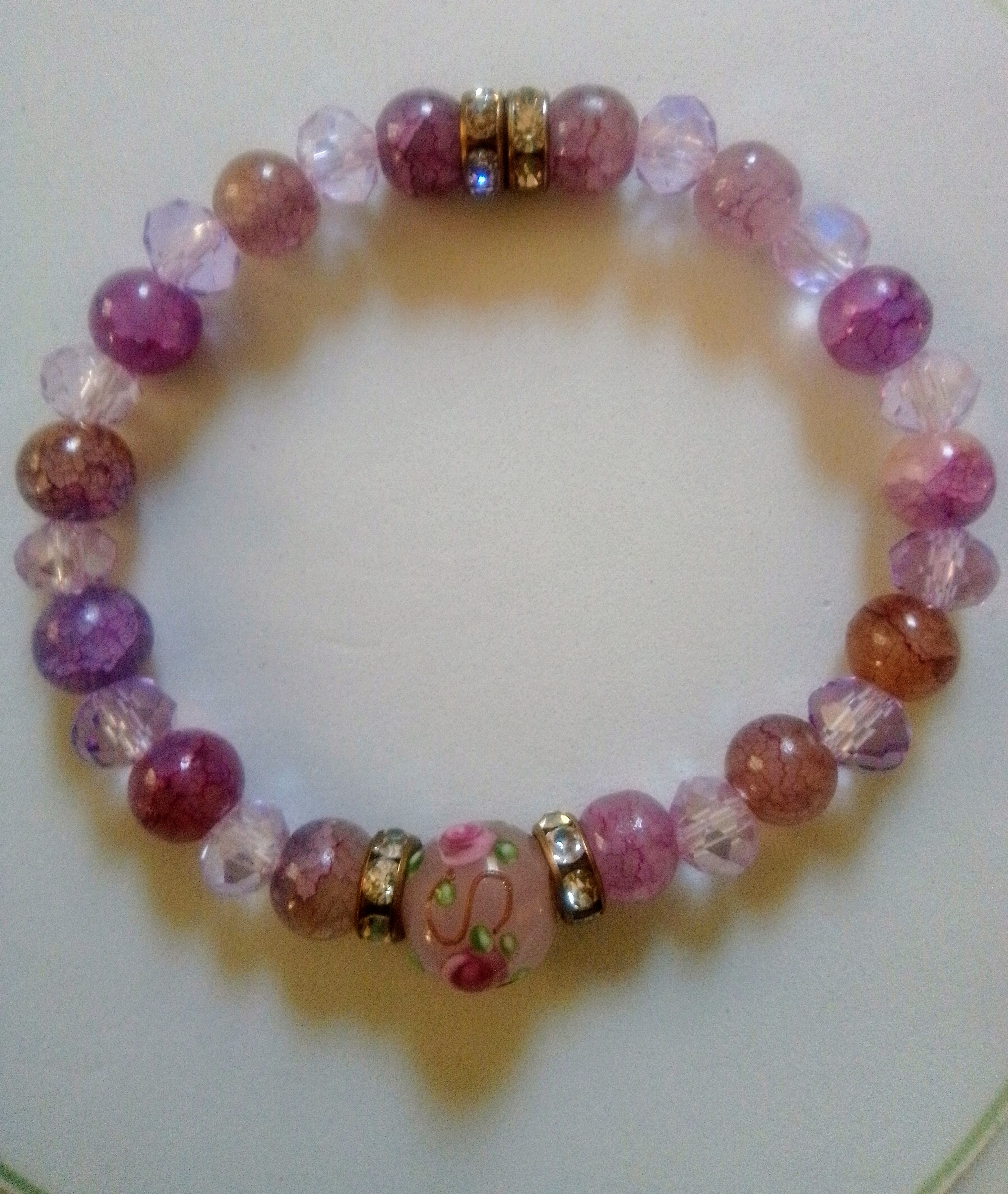 joyas, relojes y accesorios - Pulsera Amatista y Murano 