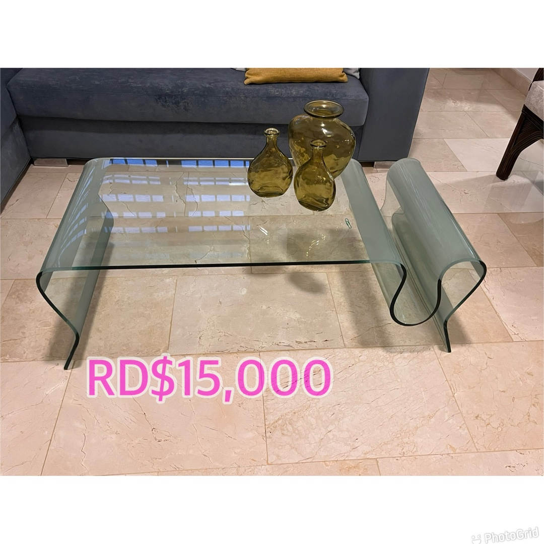 muebles y colchones - Hermosa mesa en Cristal 1
