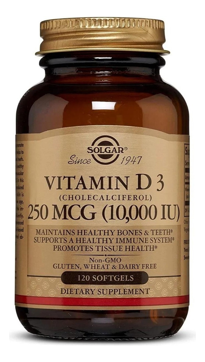 Salud y Equipamiento Médico - Vitamina D3 250mcg Solgar 120cp 0