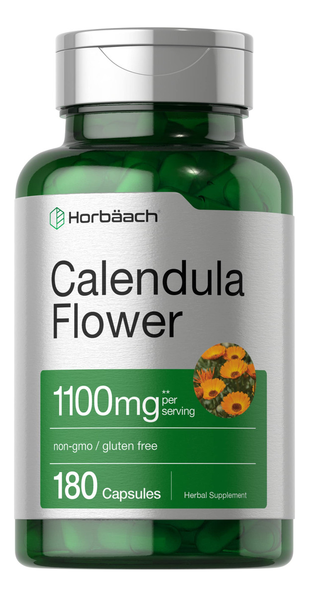 Salud y Equipamiento Médico - Flor De Calendula 1100 Mg 180 Cap Horbaach 0