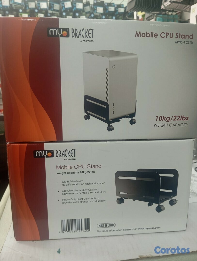 computadoras y laptops - BASE DE METAL CON RUEDA  PARA COMPUTADORA (CPU)  Y PARA  UPS  AJUSTABLE  4