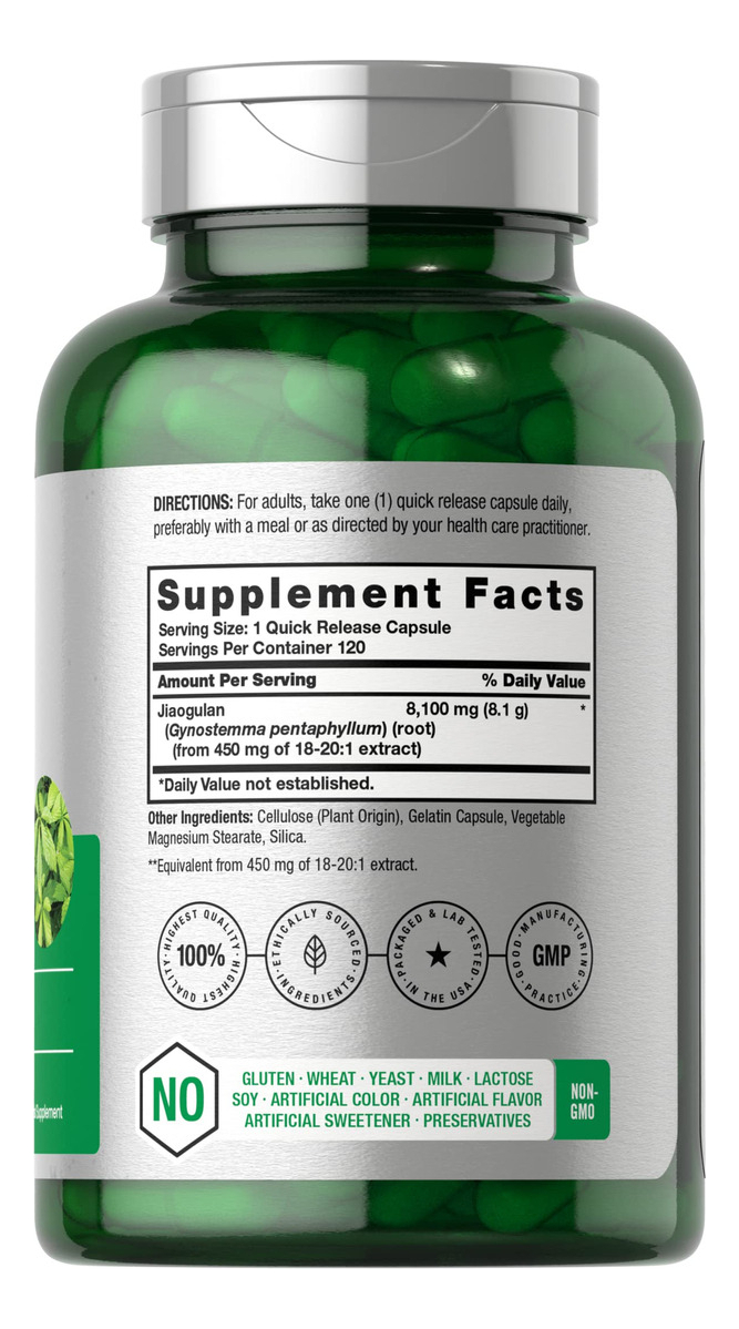 Salud y Equipamiento Médico - Jiaogulan 900 Mg 120 Cap Horbaach 1