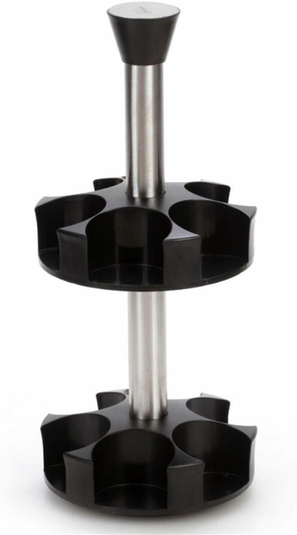 cocina - Especiero 12 piezas Botellas giratorias 360 grados Set de acero inoxidable 5