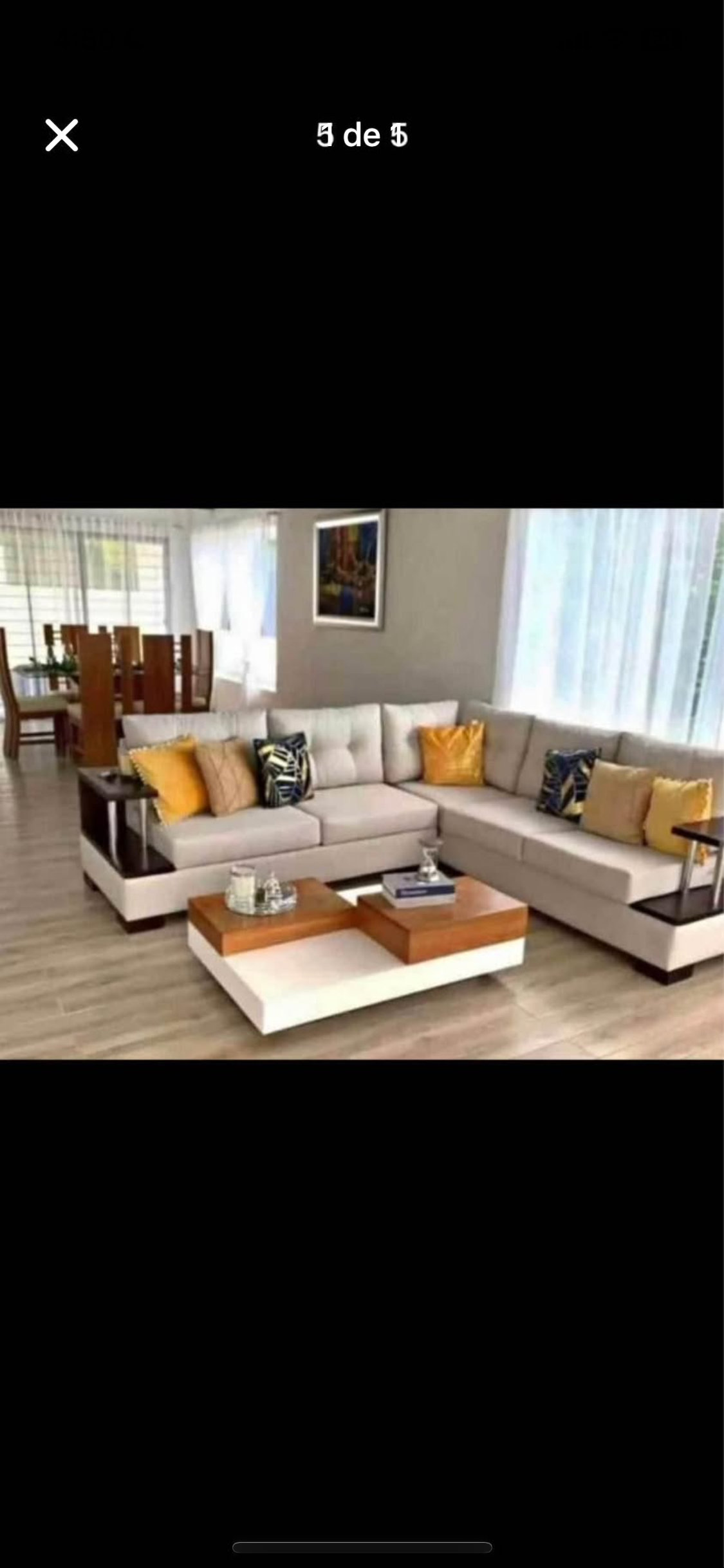 muebles y colchones - mueble tipo L en caoba 