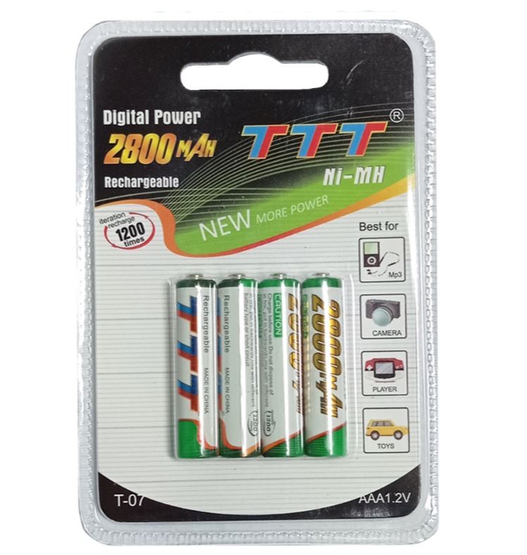 otros electronicos - Paquete de 4 Pilas Triple A Recargables 4 Unidades