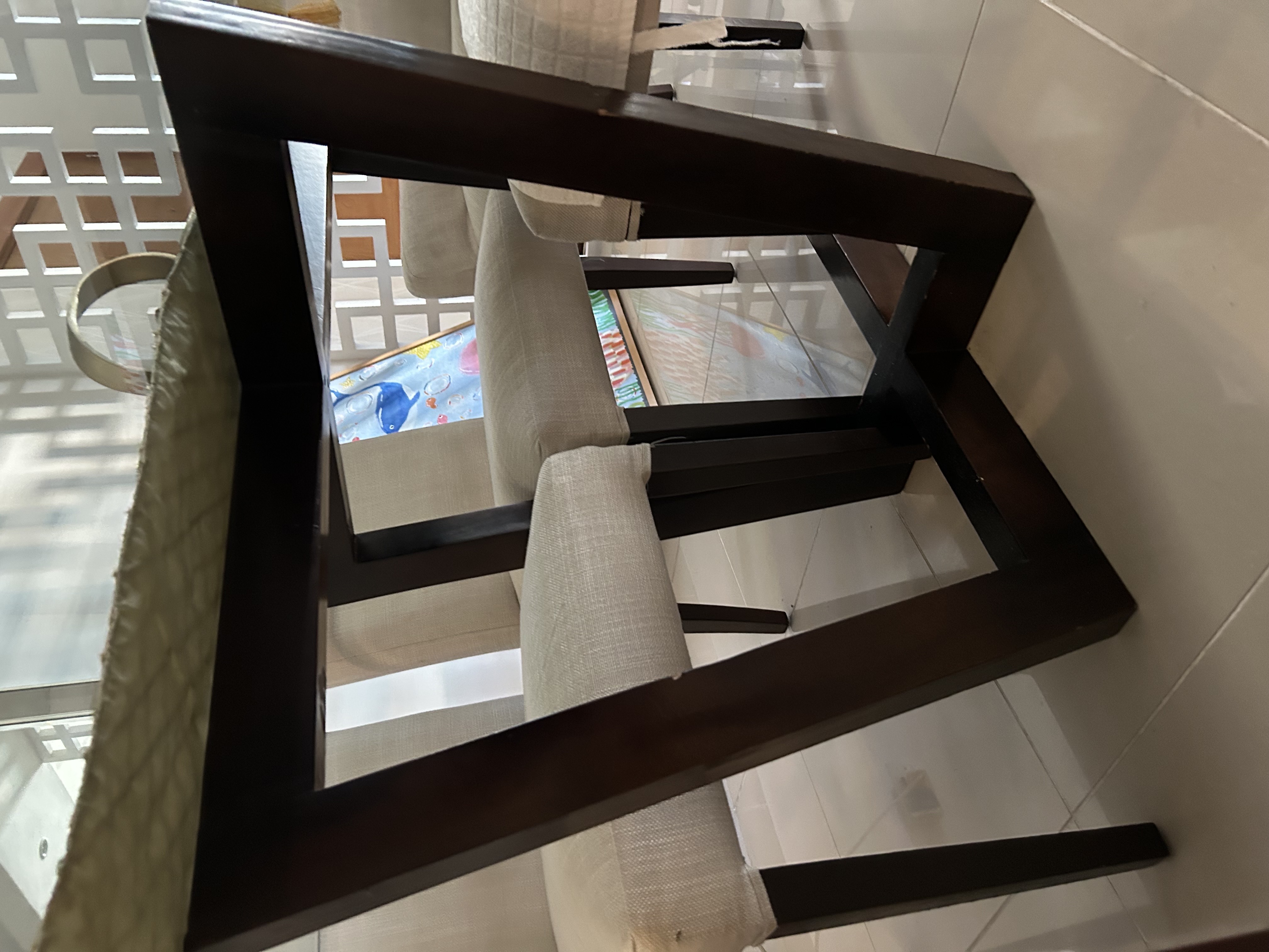 muebles y colchones - juego de comedor en caoba de 6 sillas 1