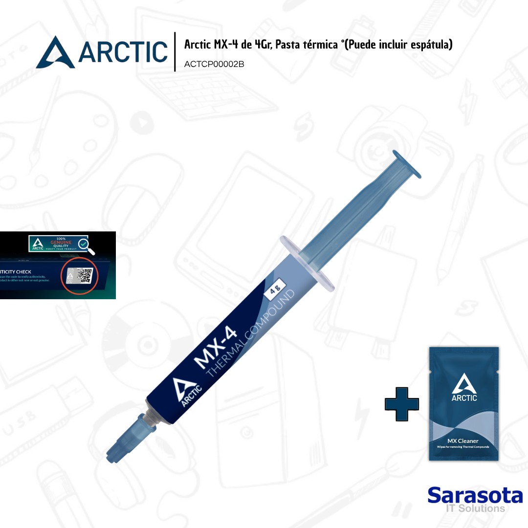 accesorios para electronica - Pasta térmica Arctic MX-4 de 4gr. mas regalo  2