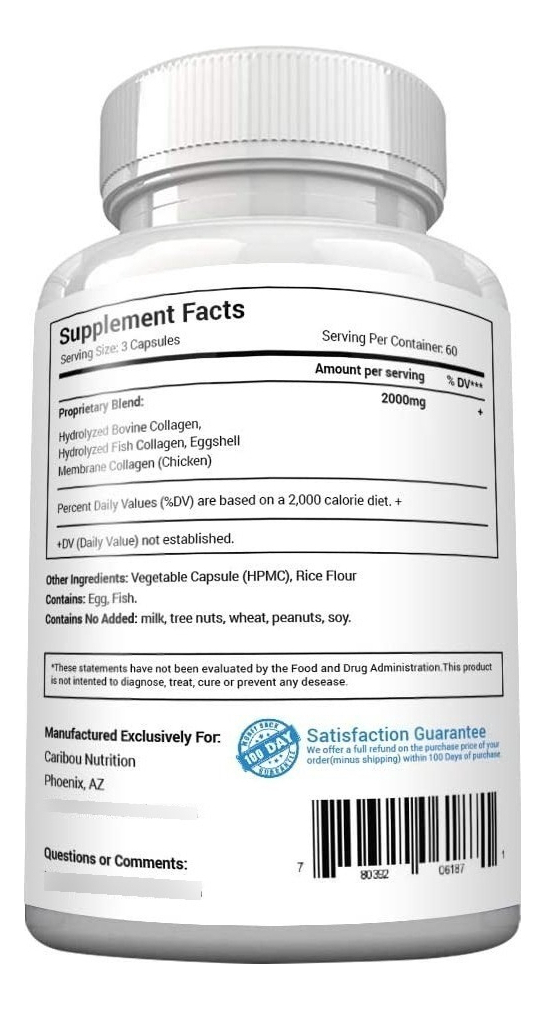 Salud y Equipamiento Médico - Colageno Multiple Tipo I, Ii, Iii, V Y X 180 Capsulas 2