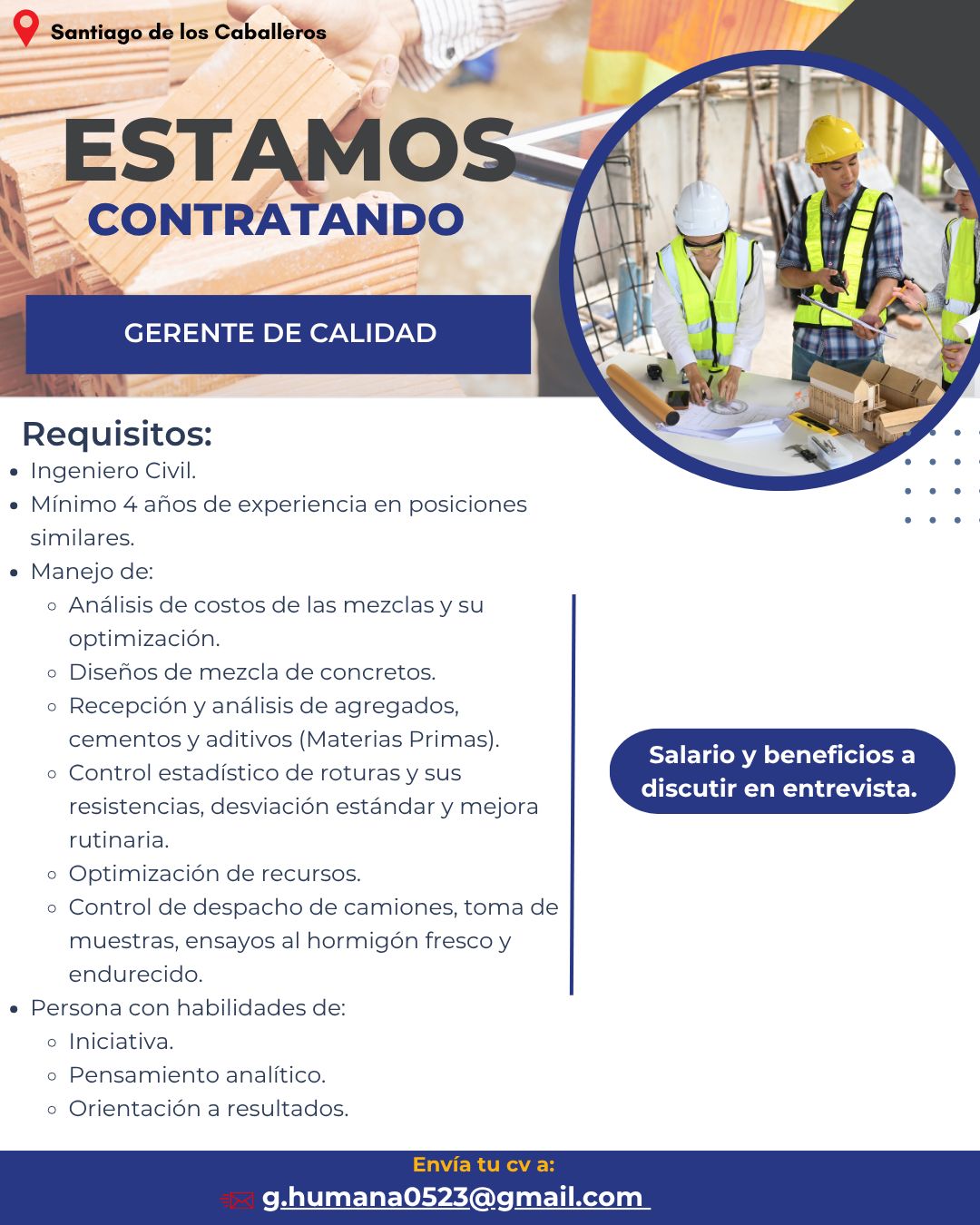 empleos disponibles - Gerente de Calidad