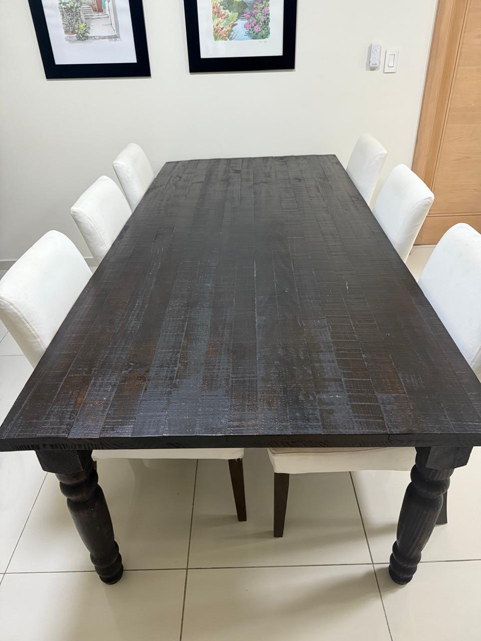 muebles y colchones - Comedor De 8 Sillas, Madera Resistente. (Usado) 2