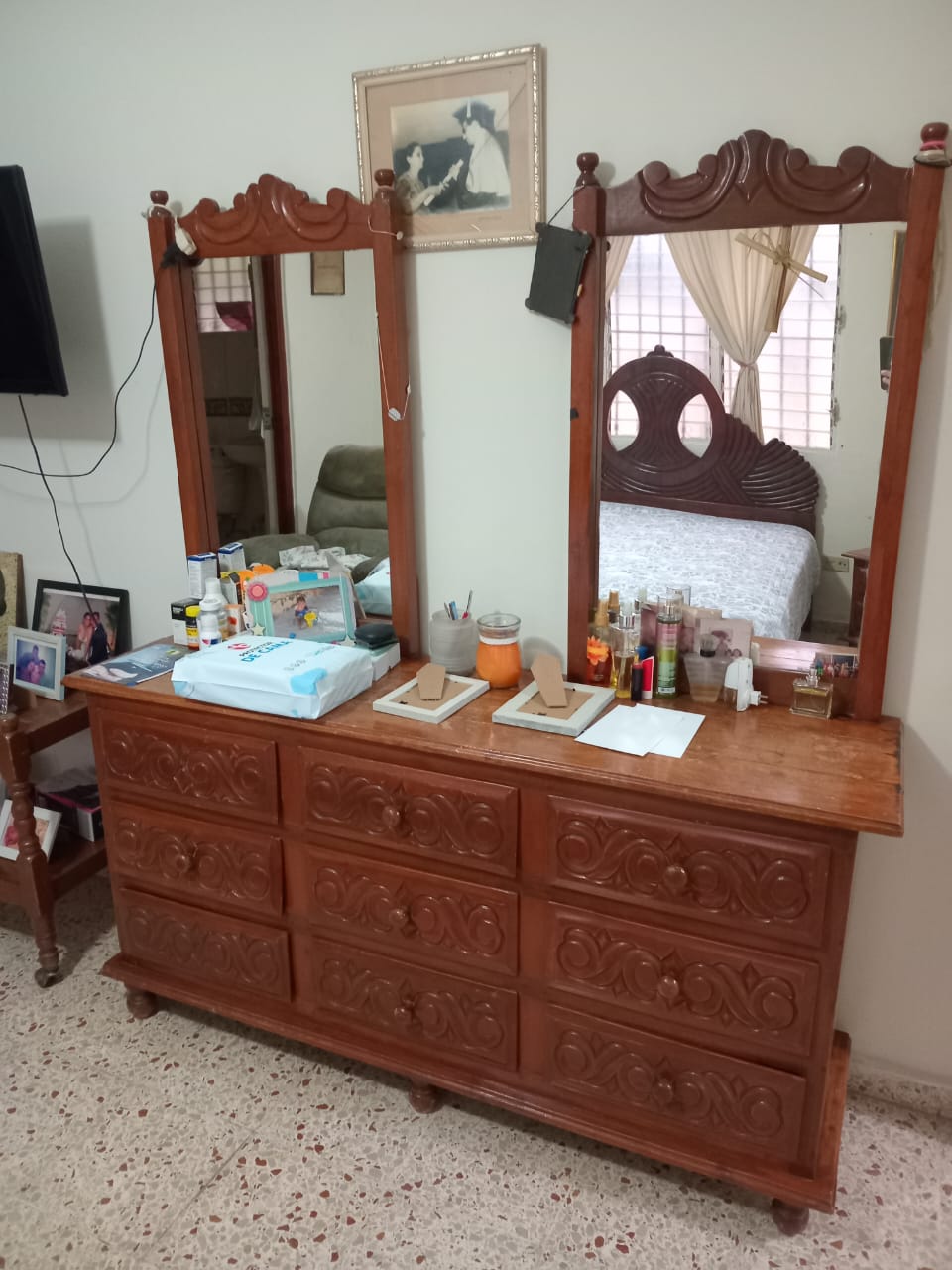 muebles y colchones - Peinadora con espsejos 0